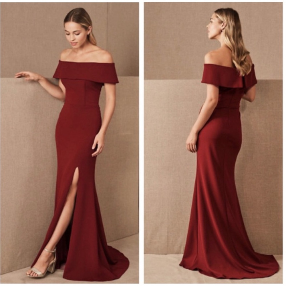 BHLDN Off the Shoulder Full length Evening Dress Size 10